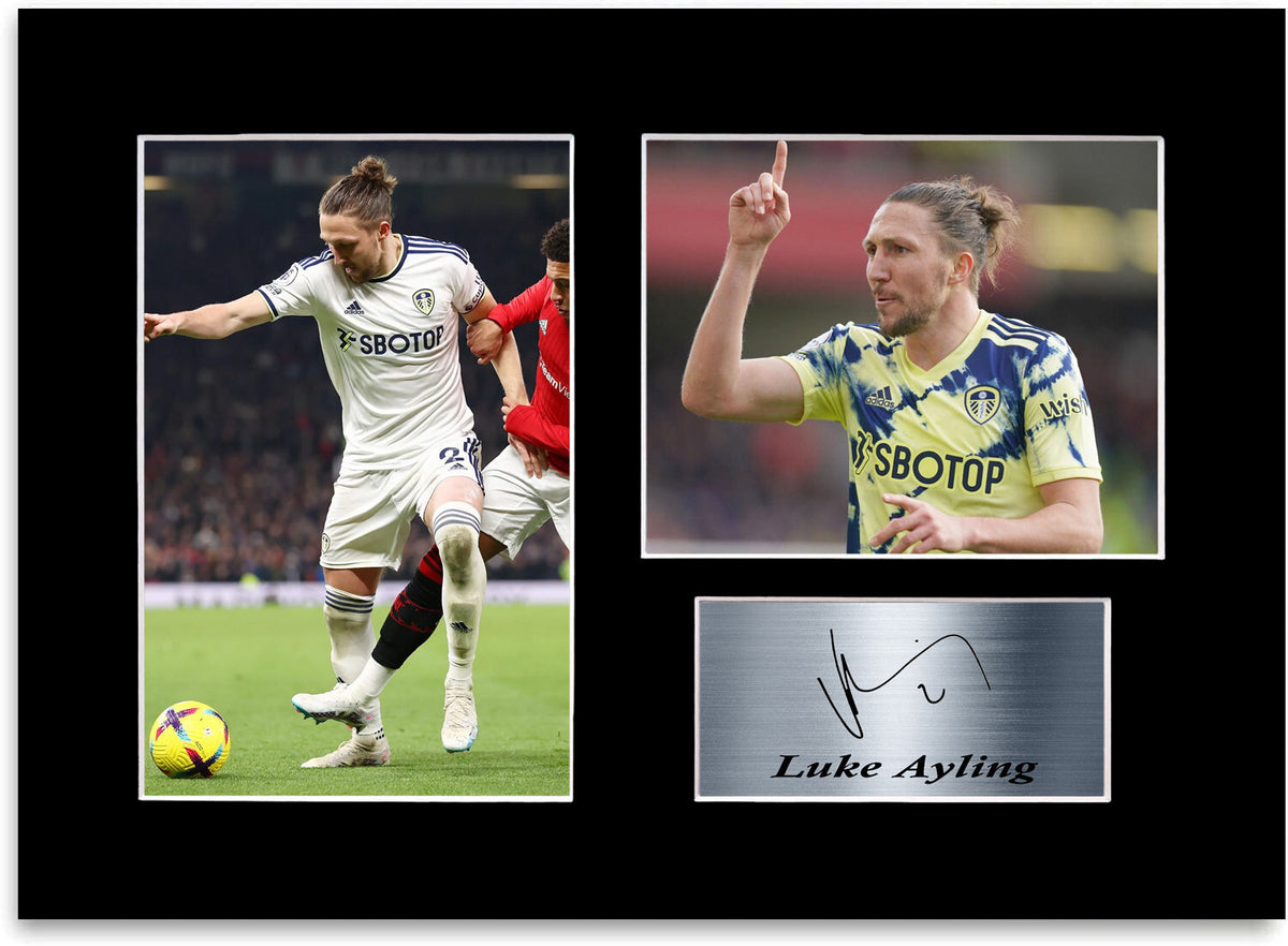 Luke Ayling Leeds United Player mounted display by LJW Prints