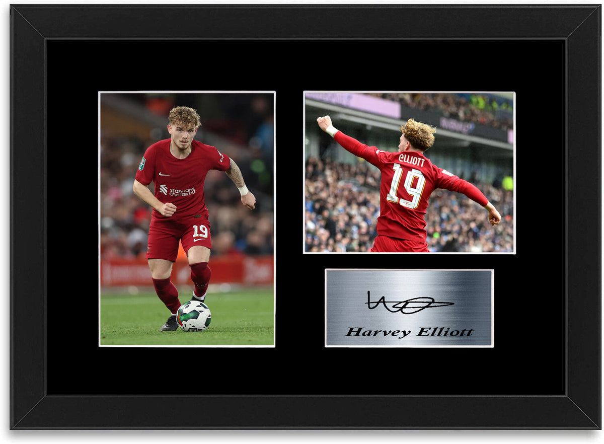 Harvey Elliott Liverpool Player framed print by LJW Prints