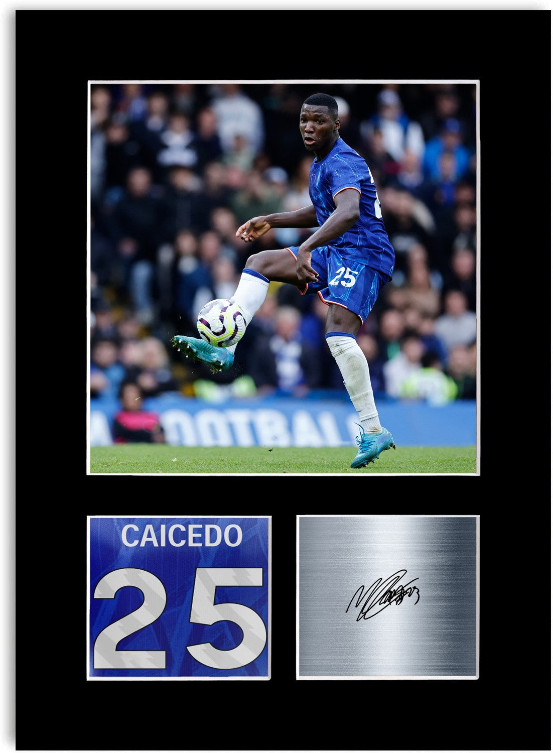 Moises Caicedo Football Player Poster Signed Photo Display Mount Print A4 Gift