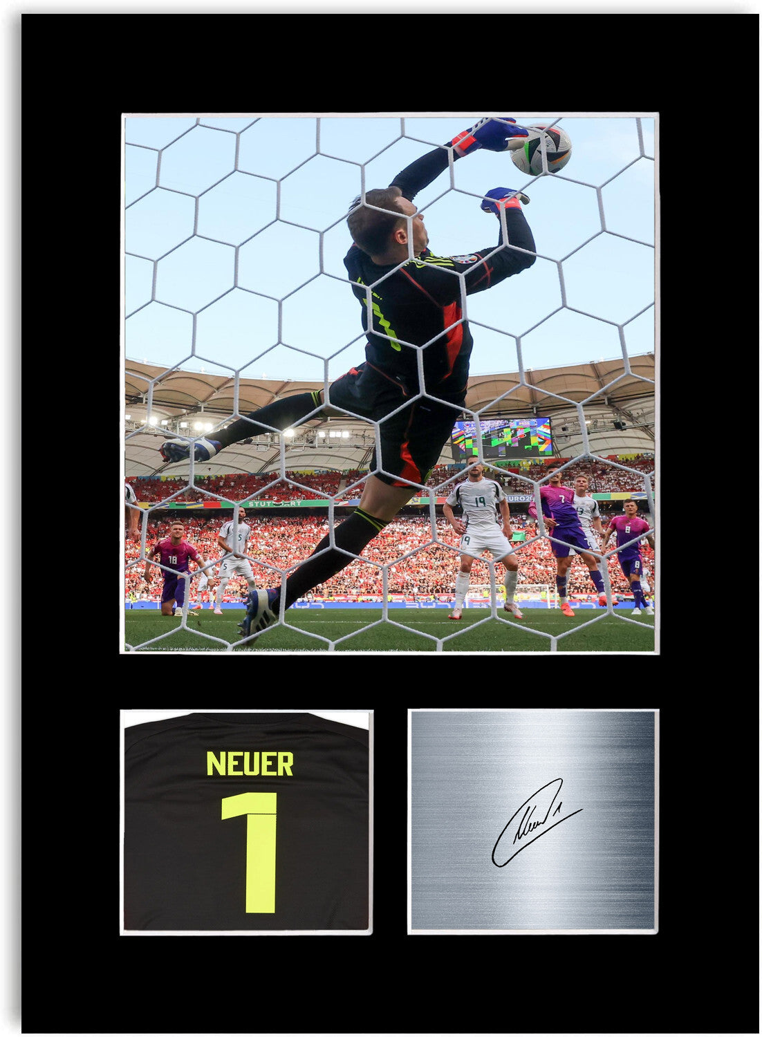 Manuel Neuer Germany Football Player mounted display by LJW Prints