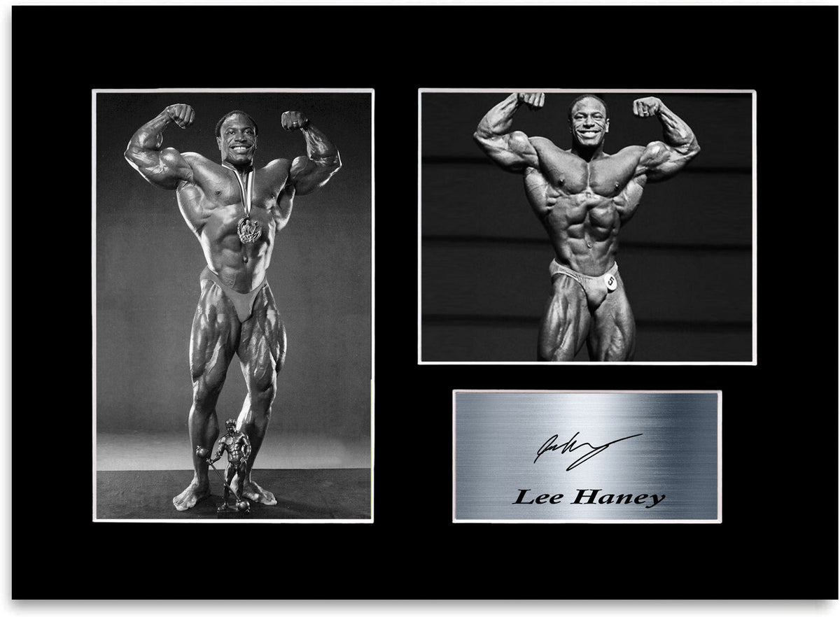 Lee Haney Bodybuilding Gym Motivational mounted display by LJW Prints
