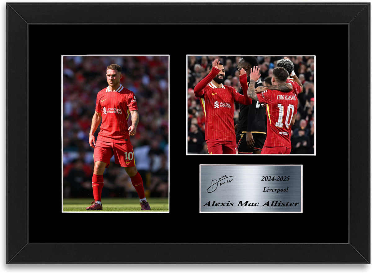 Alexis Mac Allister Liverpool Player framed print by LJW Prints
