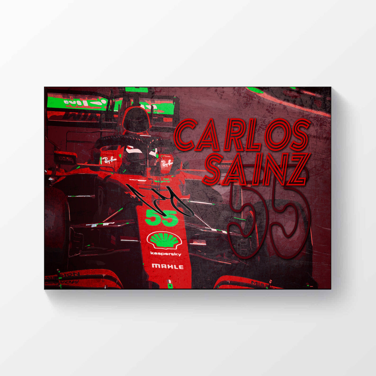 Carlos Sainz Ferrari F1 Formula 1 2021 Signed Poster A4