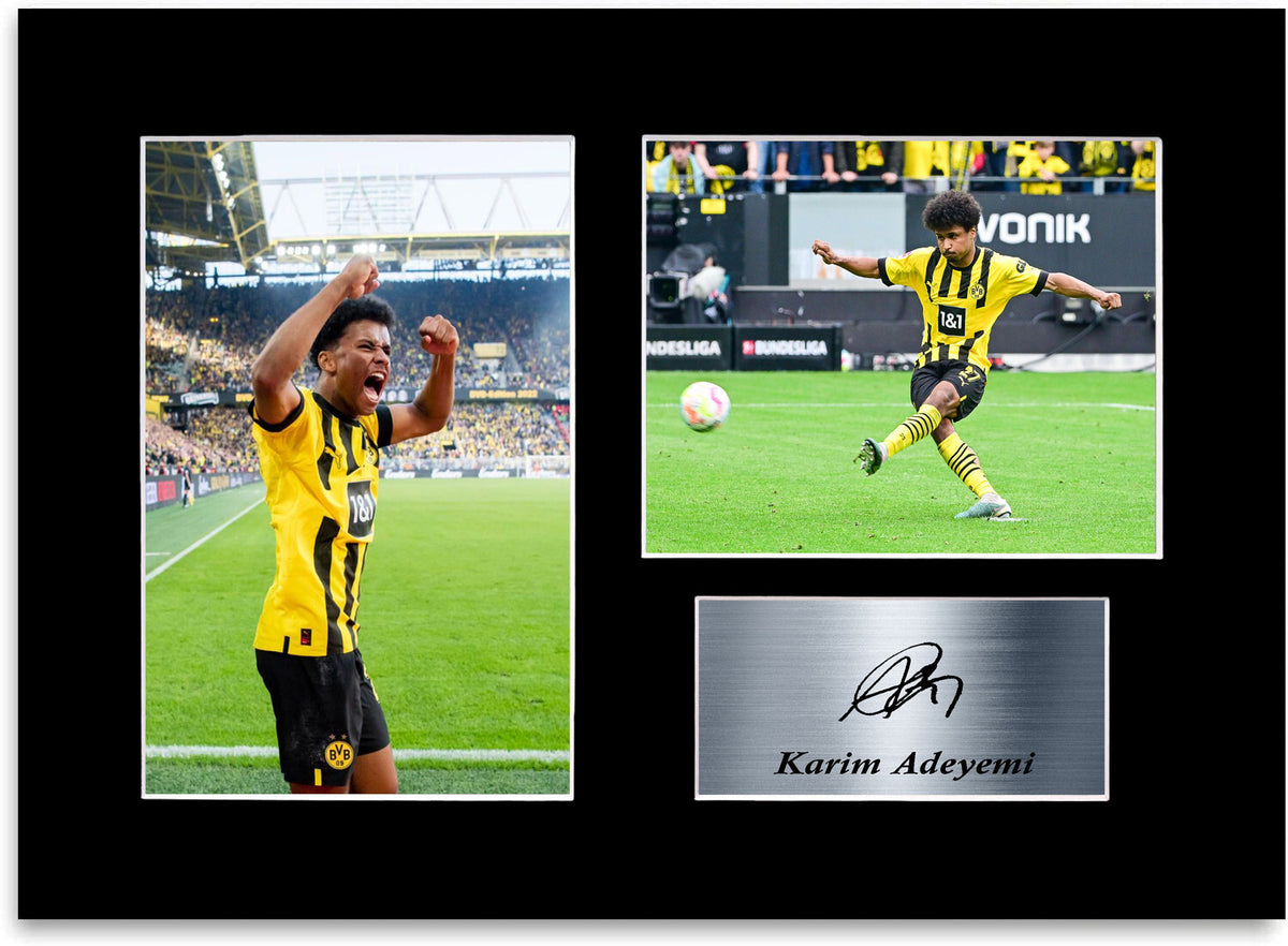 Karim Adeyemi Dortmund Football Player A4 Signed Photo Display Mount Poster Gift