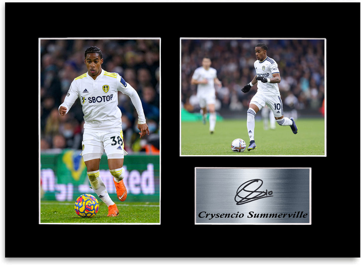 Crysencio Summerville Leeds United Player mounted display by LJW Prints