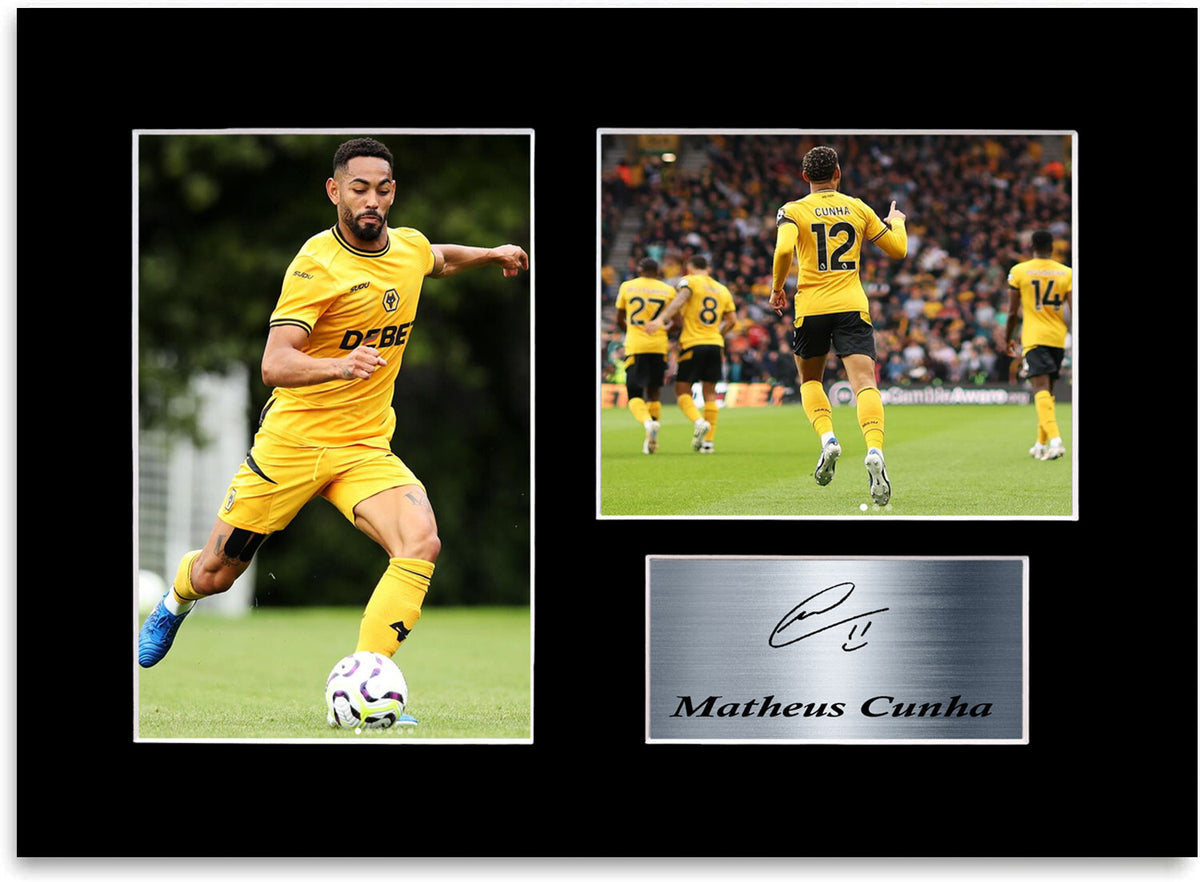 Matheus Cunha Wolverhampton Player framed print by LJW Prints