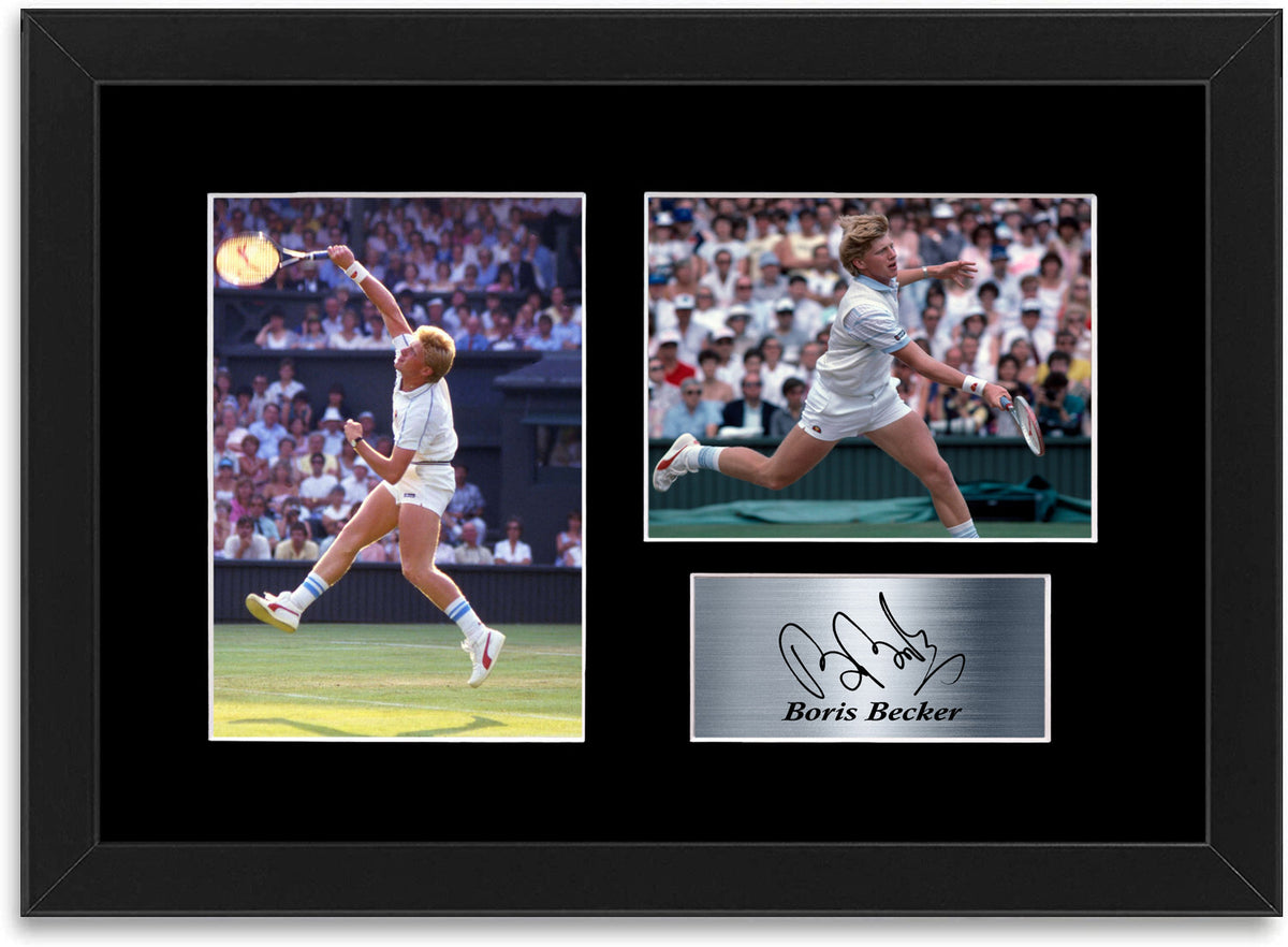 Boris Becker Tennis Player Signed Autograph Photo Display Mount Poster A4 Framed