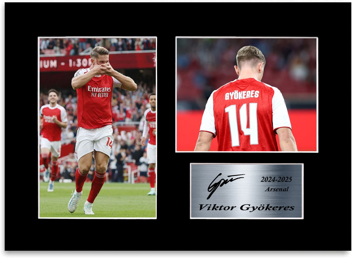 Viktor Gyokeres Arsenal Player A4 Printed Signed Photo Display Mount Poster Gift