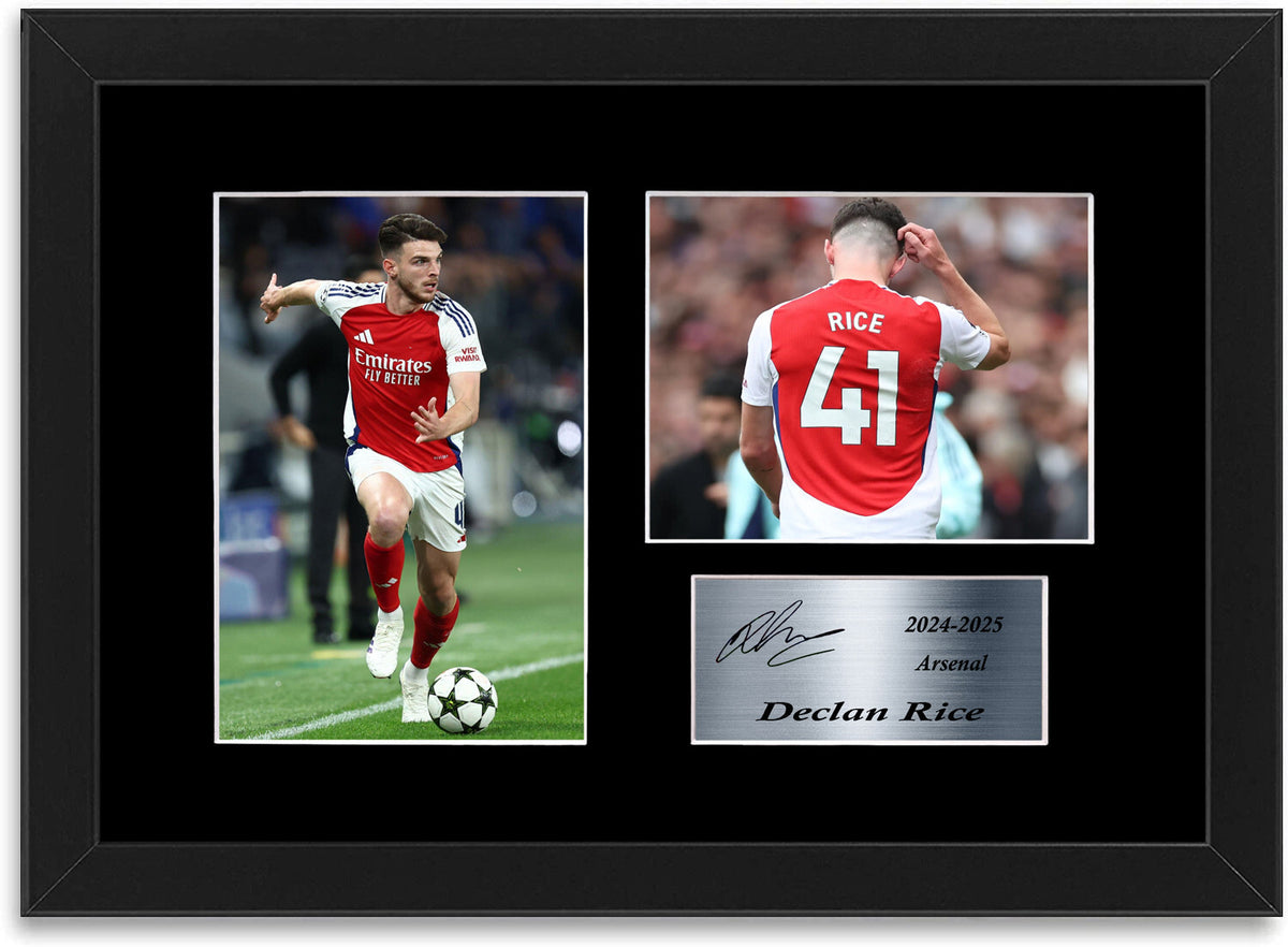 Declan Rice Arsenal Player Printed framed print by LJW Prints