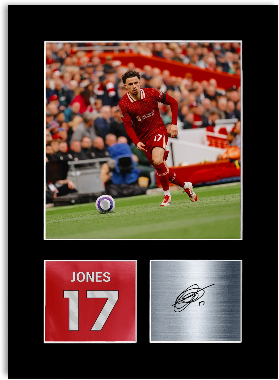 Curtis Jones Liverpool Player Poster Signed Photo Display Mount Print A4