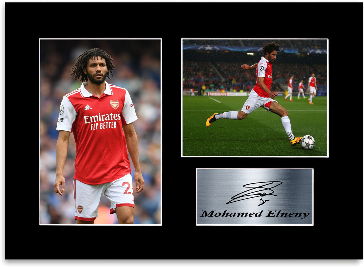 Mohamed Elneny Arsenal Player A4 Printed Signed Photo Display Mount Gift