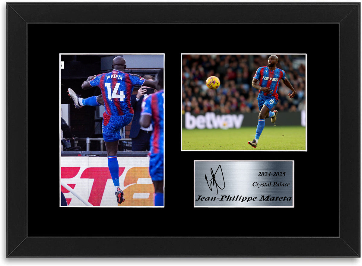 Jean Philippe Mateta Crystal Palace Player framed print by LJW Prints