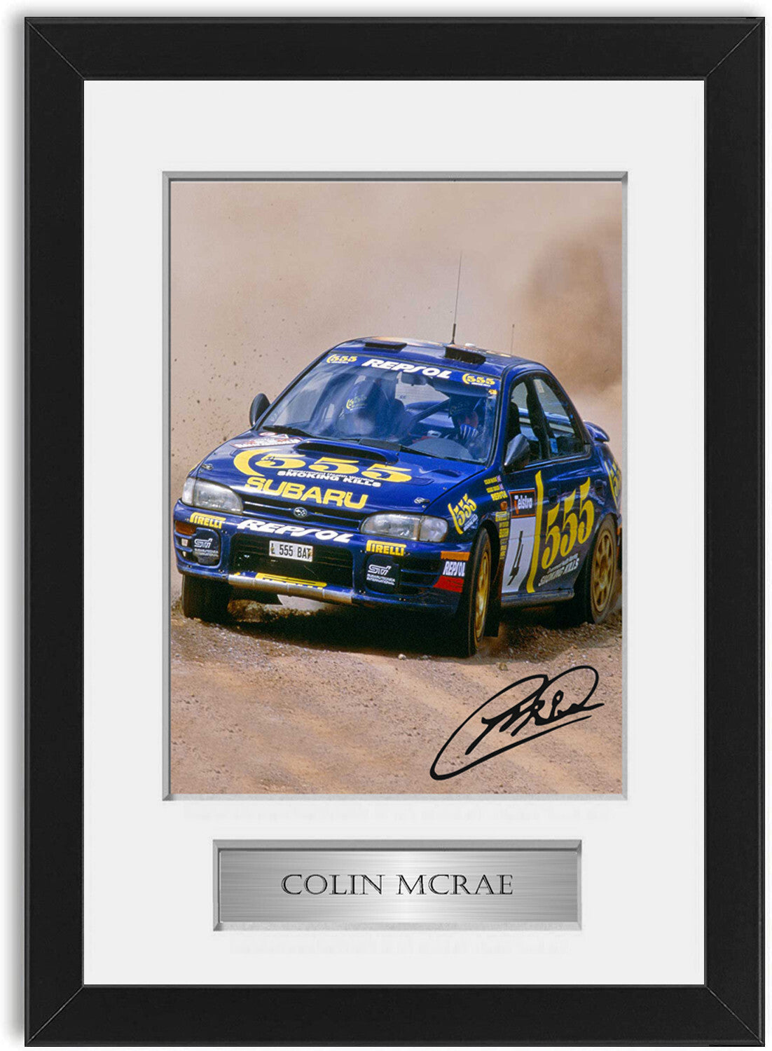 Colin McRae WRC World Rally Champion Signed Framed Photo Display Mount A4 Poster