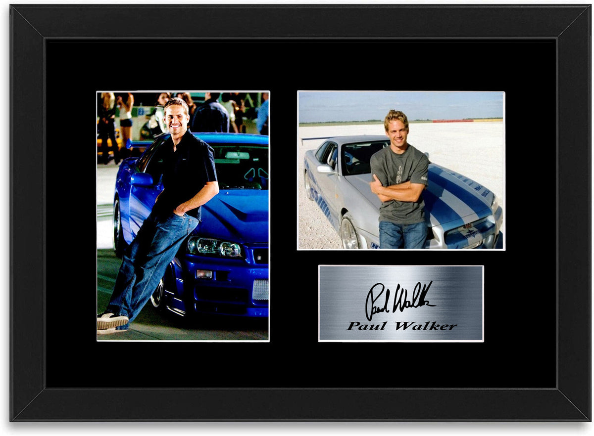 Paul Walker Brian O'Conner Signed Photo Display Mount A4 Framed Poster Gift
