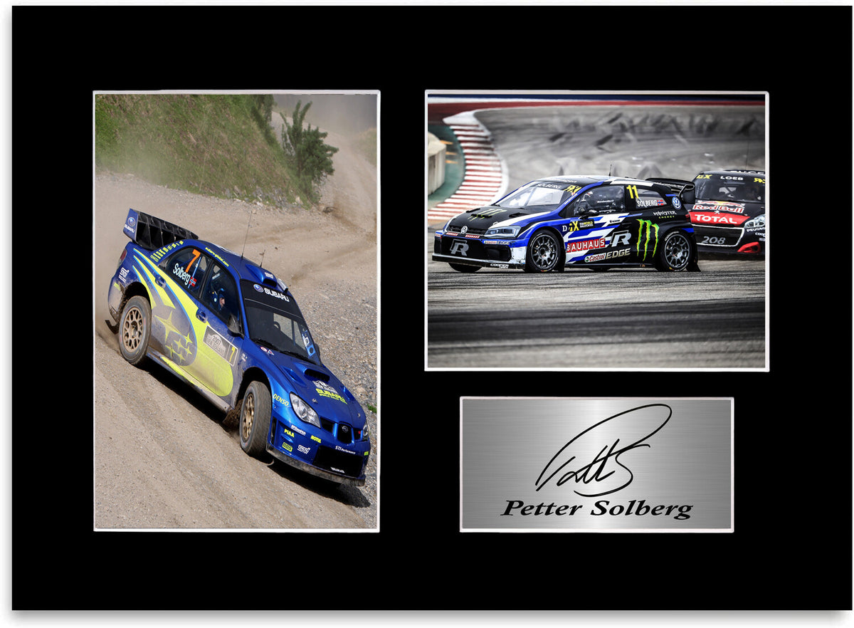 Petter Solberg World Rally Champion 2003 WRC mounted display by LJW Prints