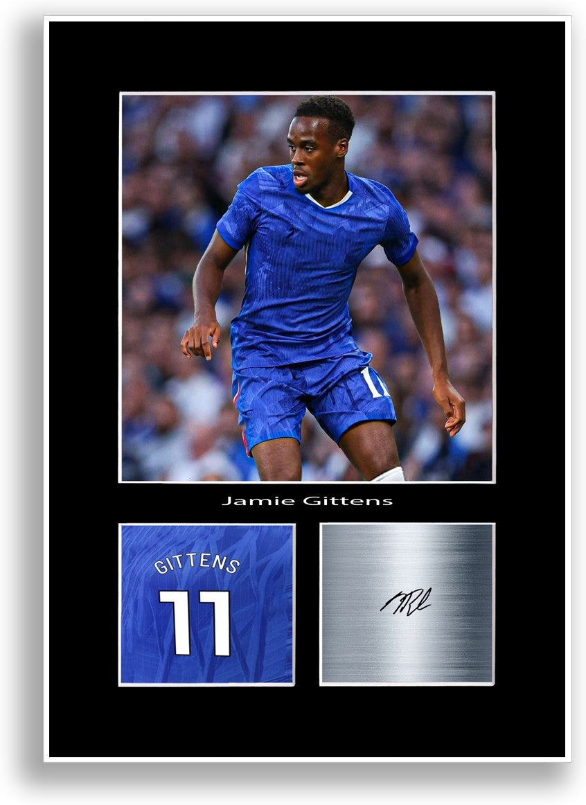 Jamie Gittens Football Player Poster Signed Print Photo A4 Wall Art Gift Idea