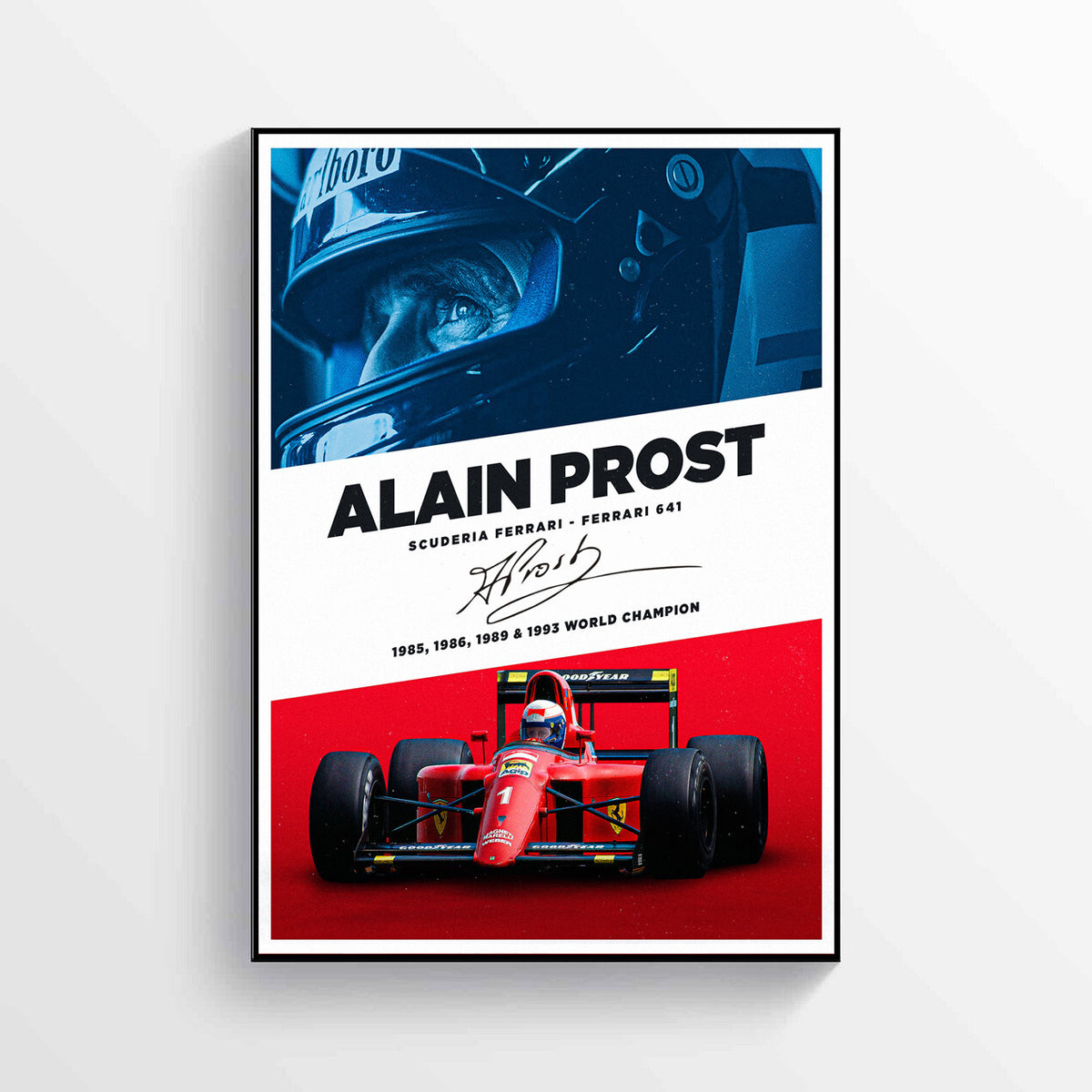 Alain Prost Racing Driver For F1 Fans unframed poster by LJW Prints
