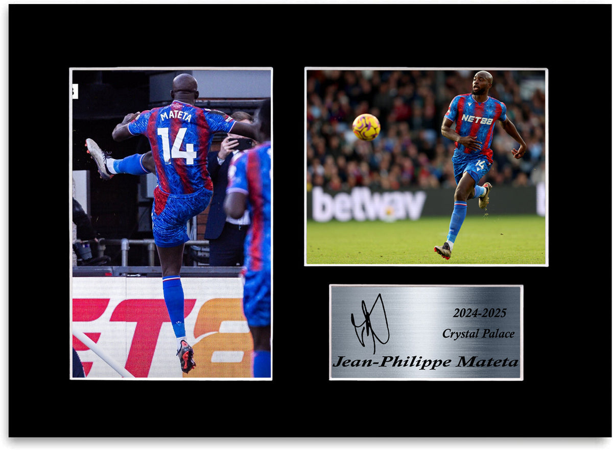 Jean Philippe Mateta Crystal Palace Player mounted display by LJW Prints
