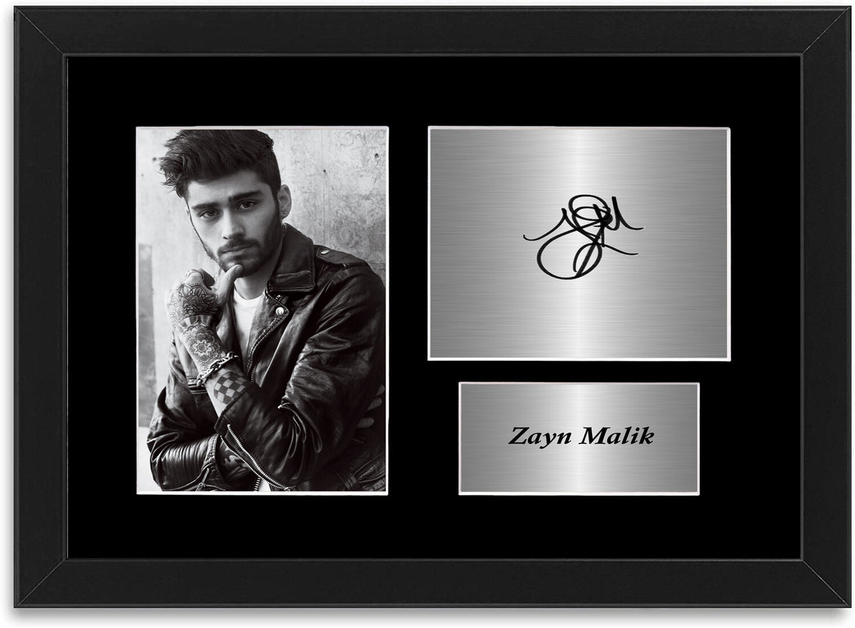 Zayn Malik Singer A4 Printed Signed Autograph Photo Display Mount Gift Framed