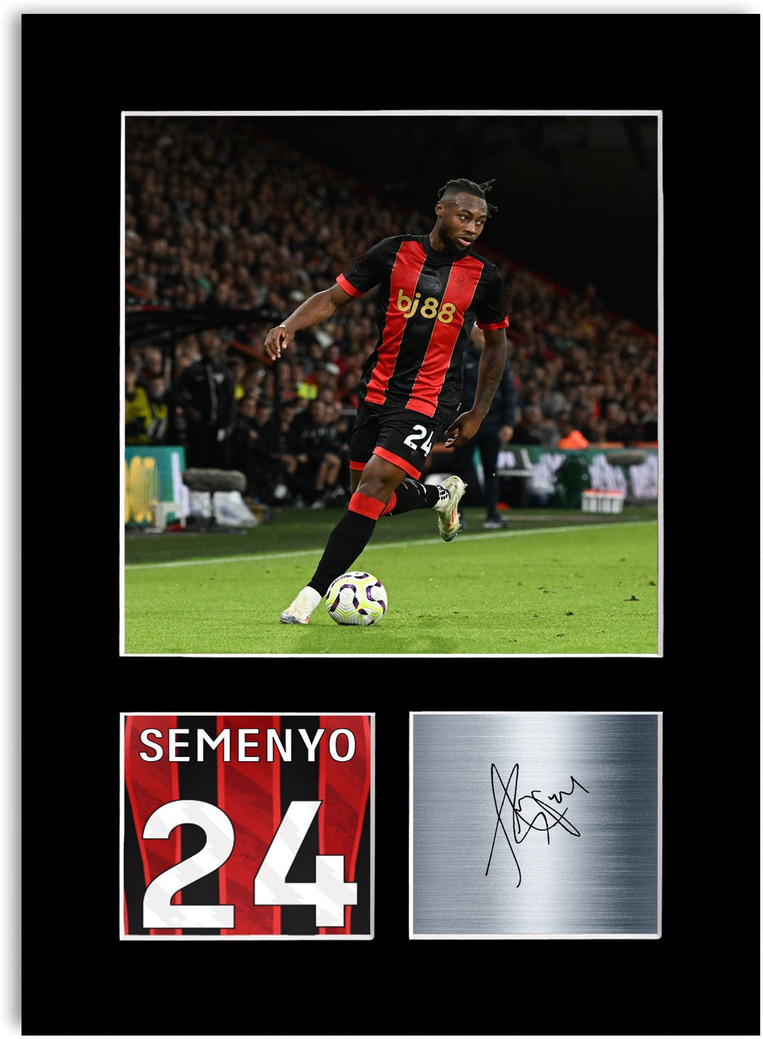 Antoine Semenyo Bournemouth A4 Printed Signed Photo Display Mount Poster Gift