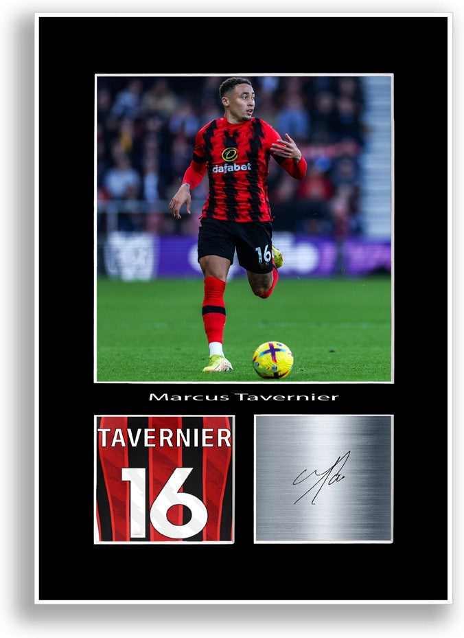 Marcus Tavernier Football Player Poster Signed Print A4 Photo Wall Art Gift Idea