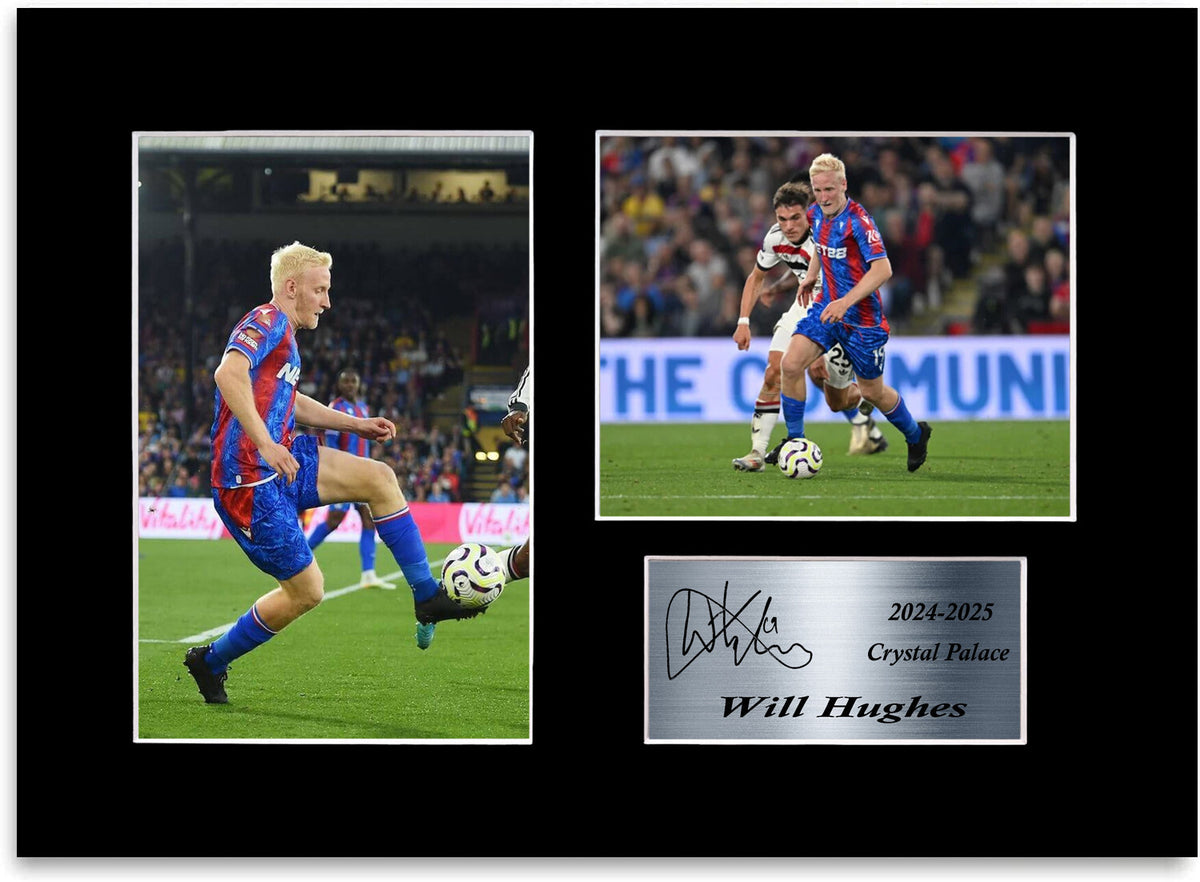Will Hughes Crystal Palace Player mounted display by LJW Prints