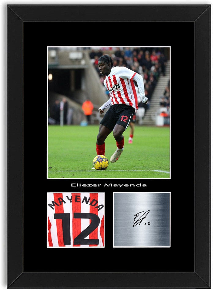Eliezer Mayenda Football Player Poster Signed Print Photo A4 Wall Art Framed