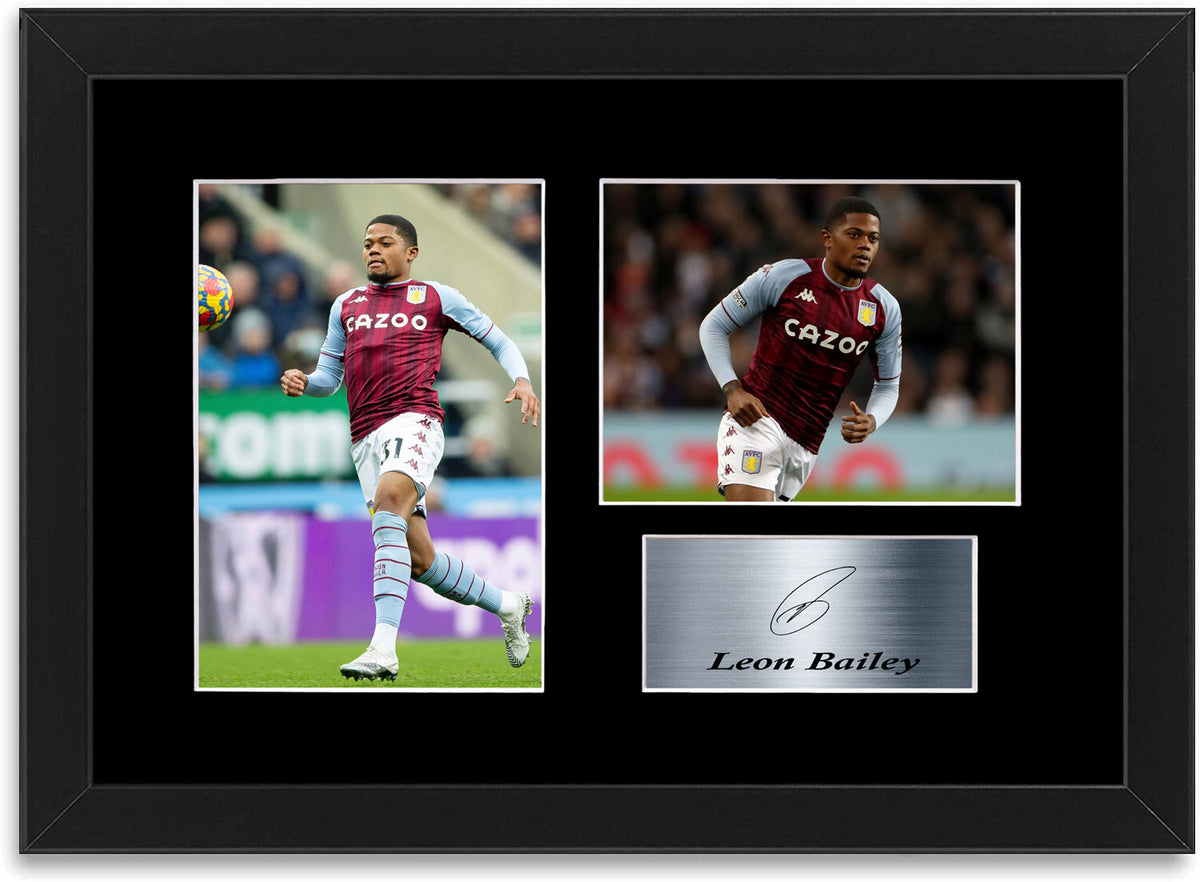 Leon Bailey Aston Villa Player framed print by LJW Prints