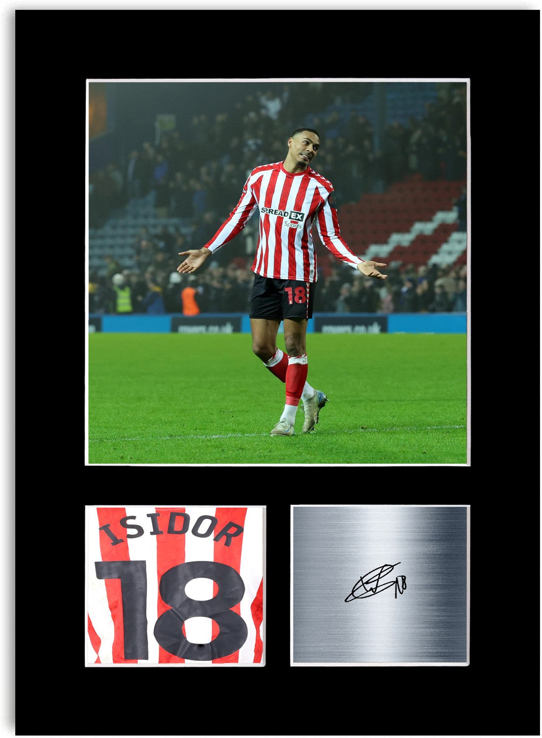 Wilson Isidor Football Player Poster Signed Photo Display Mount Print A4 Gift