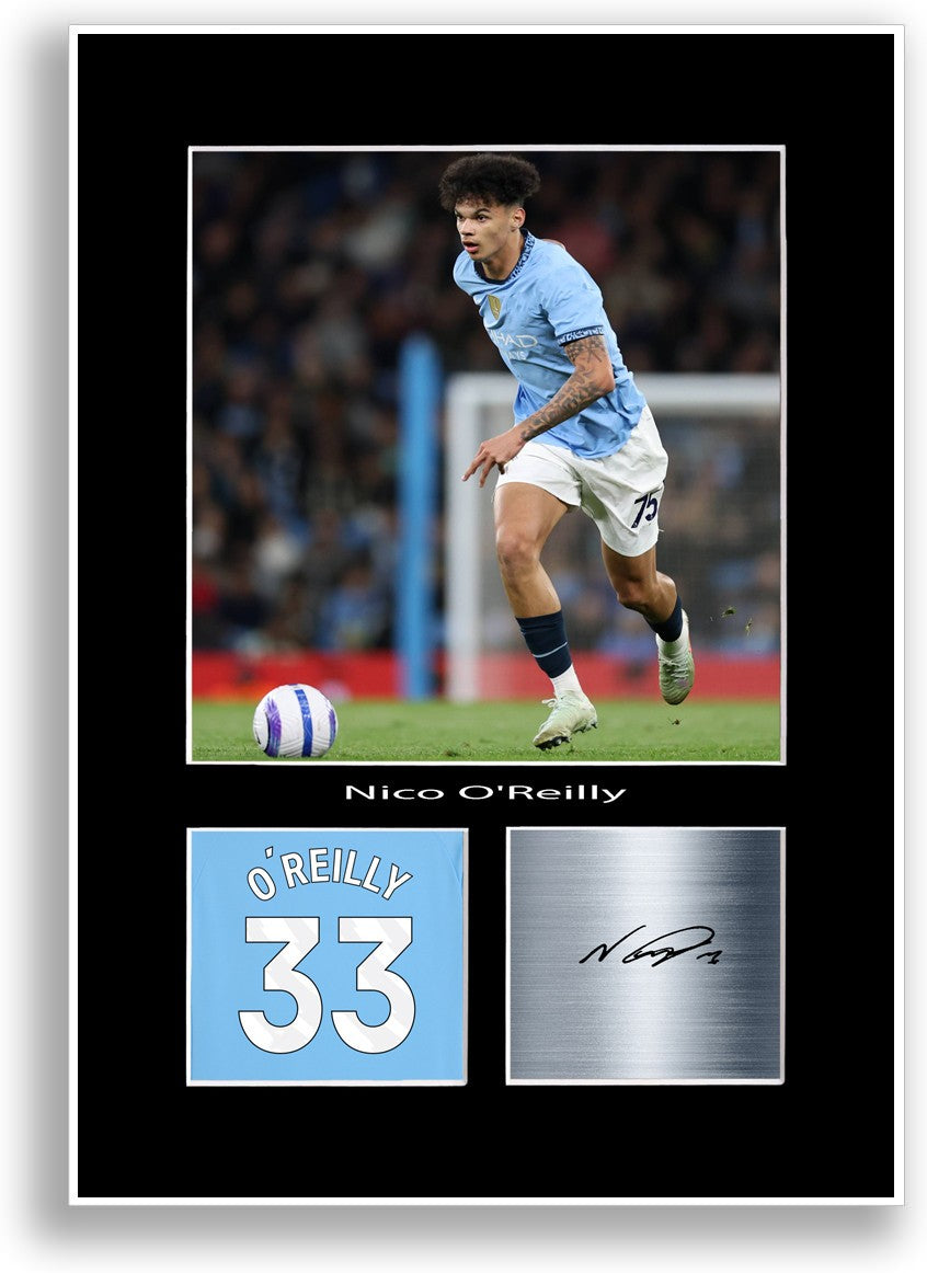 Nico O'Reilly Football Player Poster Signed Print Photo A4 Wall Art Gift Idea