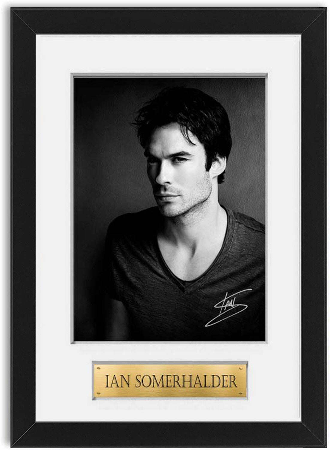 Ian Somerhalder framed print by LJW Prints