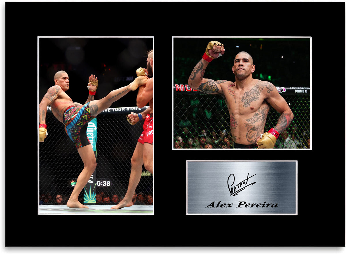 Alex Pereira MMA UFC Champion Printed mounted display by LJW Prints