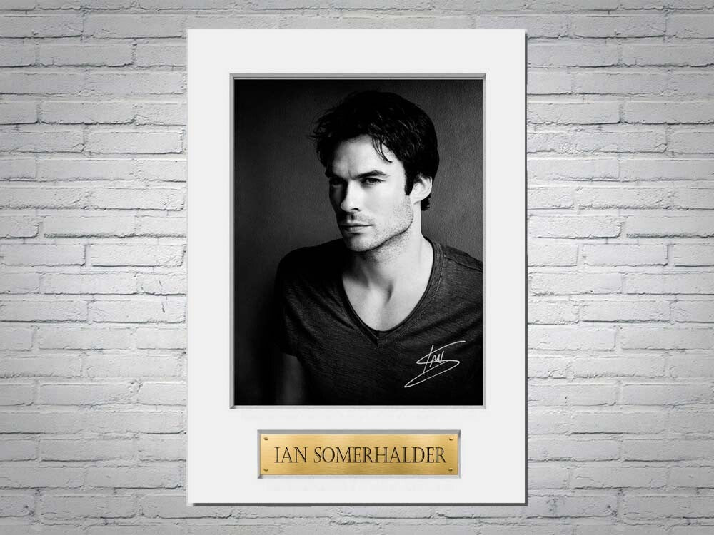 Ian Somerhalder Printed Signed Autograph Photo Display Mount Gift