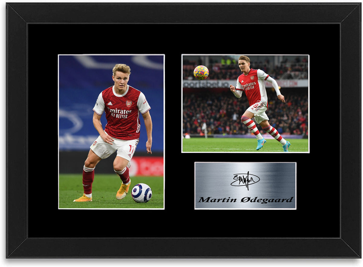 Martin Odegaard Arsenal Player A4 Printed Signed Photo Display Mount Gift Framed