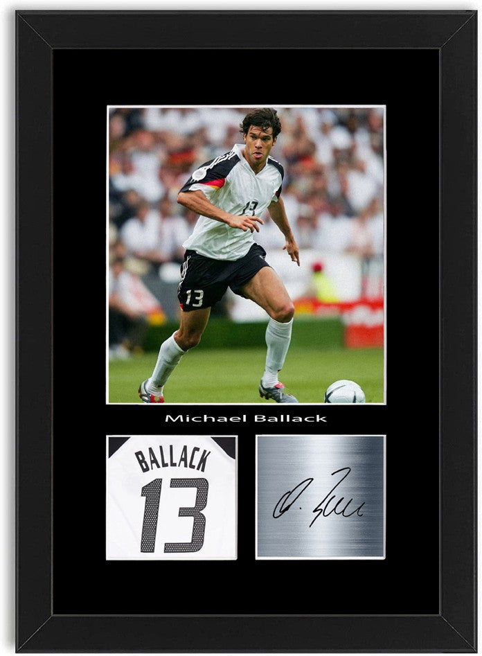 Michael Ballack Football Player Poster Signed Print Photo Wall Art Framed