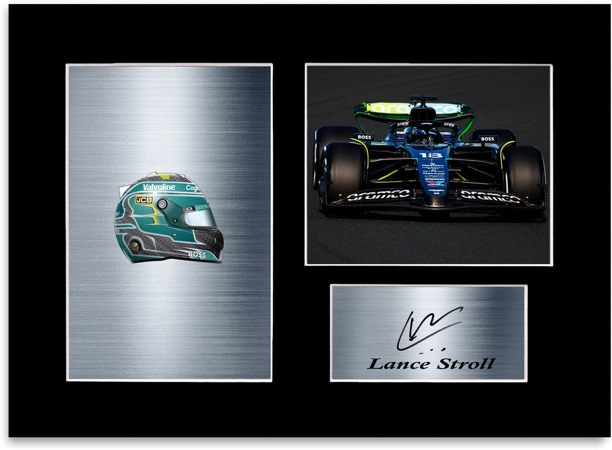 Lance Stroll 2024 For F1 Racing Fans mounted display by LJW Prints