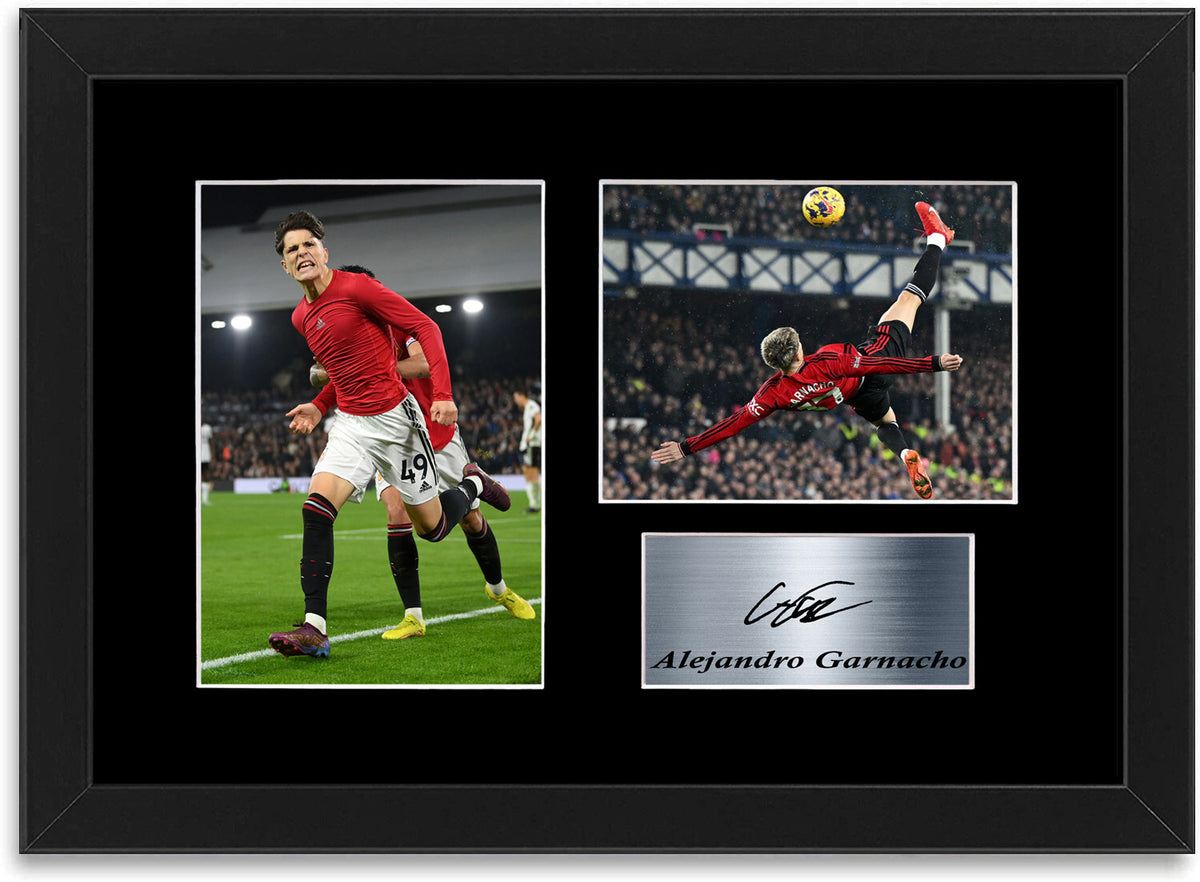 Alejandro Garnacho Man United Player framed print by LJW Prints