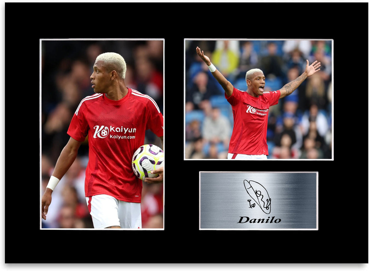 Danilo Nottingham Forest Player Poster Signed Photo Display Mount Print A4