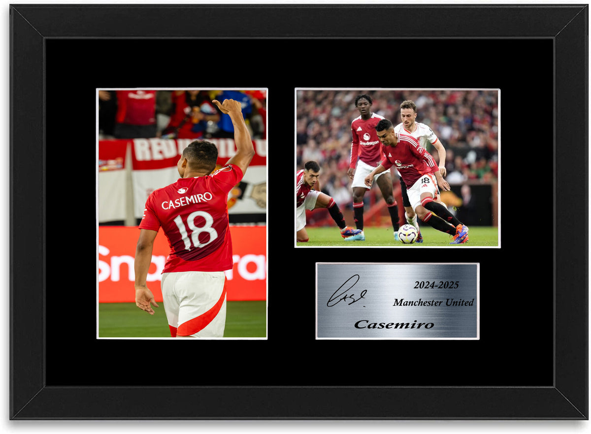 Casemiro Man United Player framed print by LJW Prints