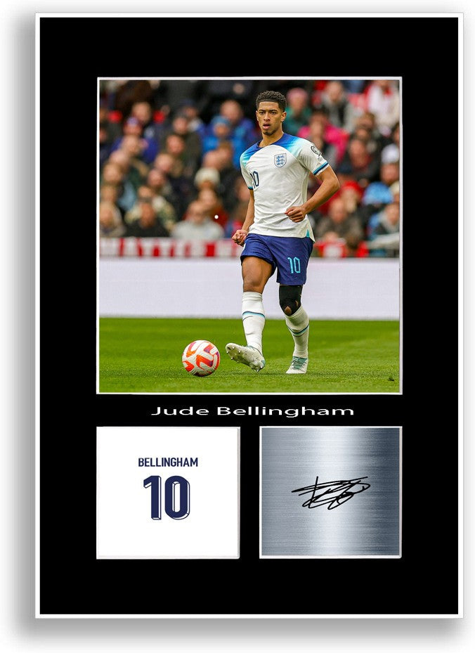 Jude Bellingham Football Player Poster Signed Print Photo A4 Wall Art Gift Idea