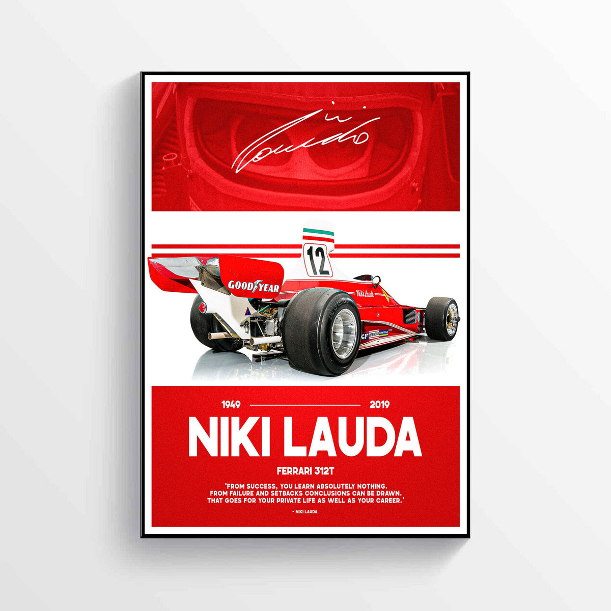 Niki Lauda Racing Driver For F1 Fans unframed poster by LJW Prints