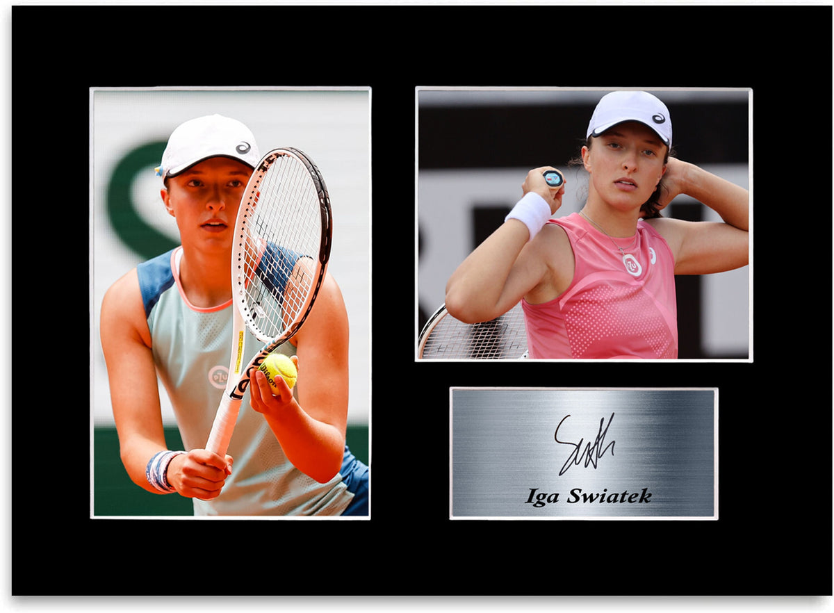 Iga Swiatek Tennis Player Signed Autograph Photo Display Mount Poster A4