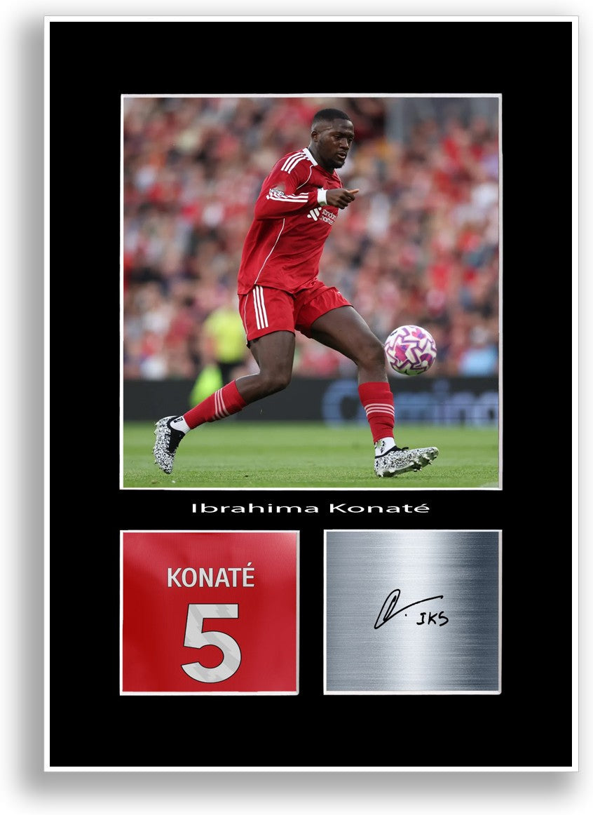Ibrahima Konate Football Player Poster Signed Print Photo A4 Wall Art Gift Idea