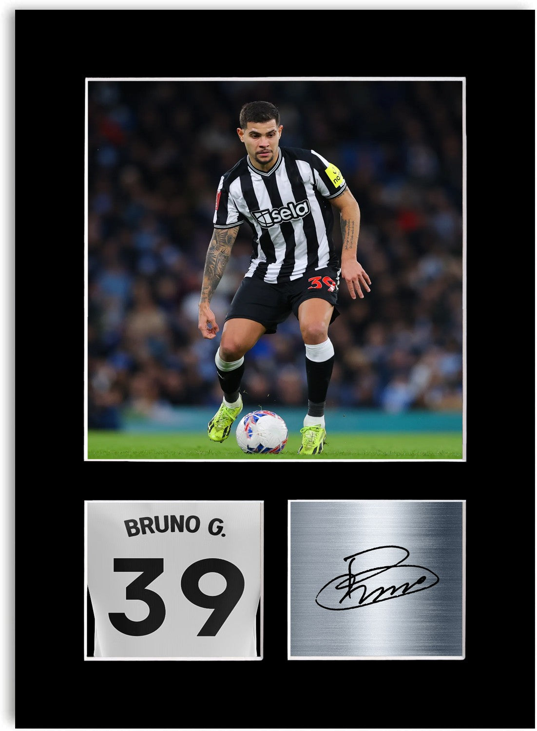 Bruno Guimaraes Football Player Poster Signed Photo Display Mount Print A4 Gift