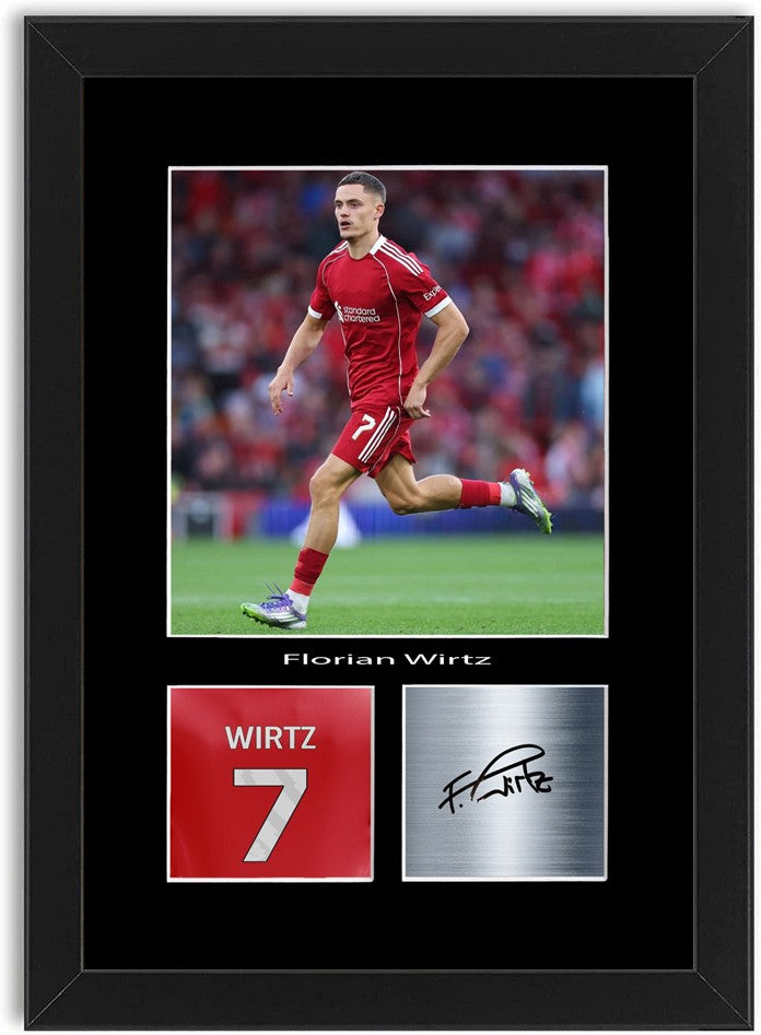 Florian Wirtz Football Player Poster Signed Print Photo A4 Wall Art Framed