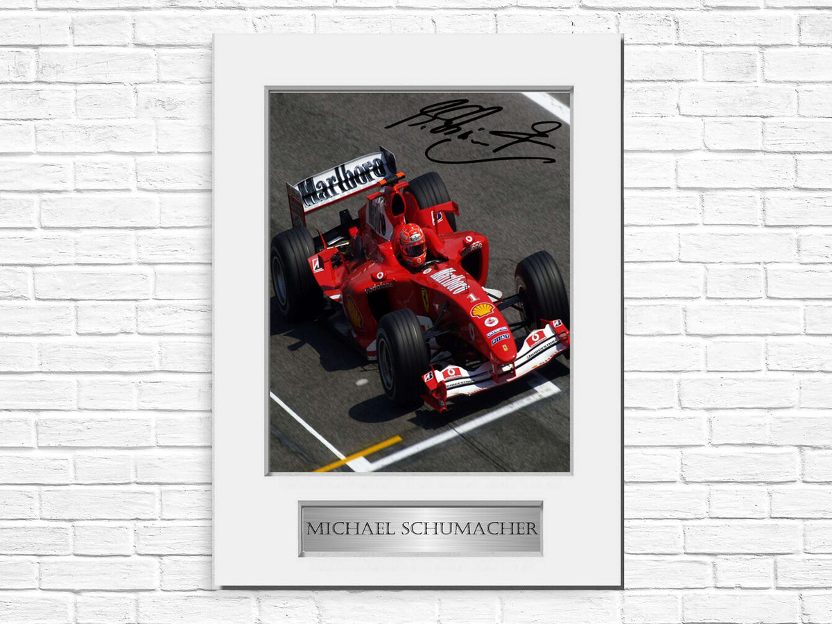 Michael Schumacher 2004 Champion A4 Signed Autograph Photo Display Mount Gift