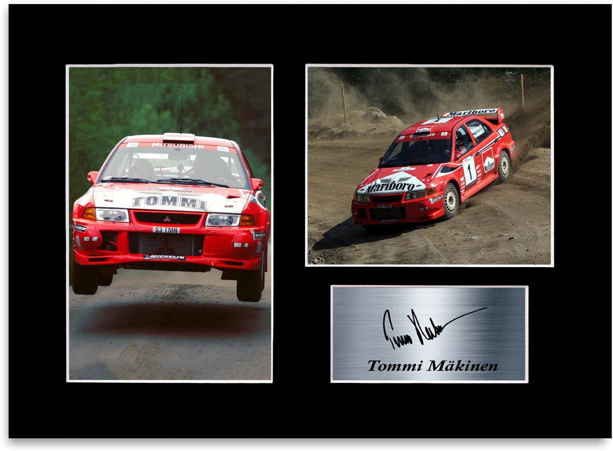 Tommi Makinen World Rally Champion WRC Signed Photo Display Mount A4 Poster
