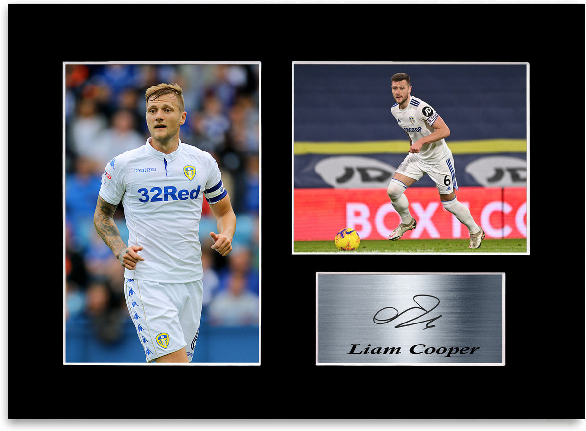 Liam Cooper Leeds United Player mounted display by LJW Prints