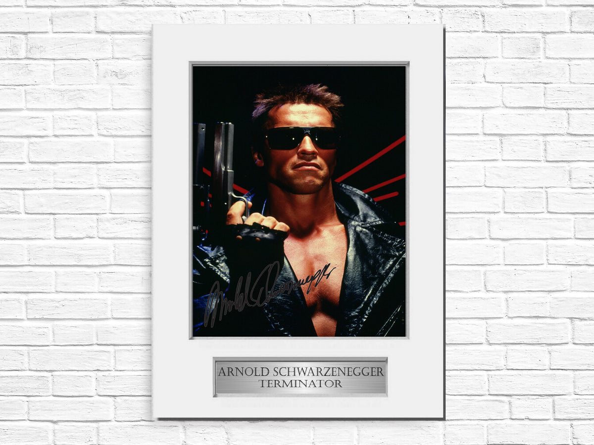 Arnold Schwarzenegger Signed Photo Display Mount A4 Terminator