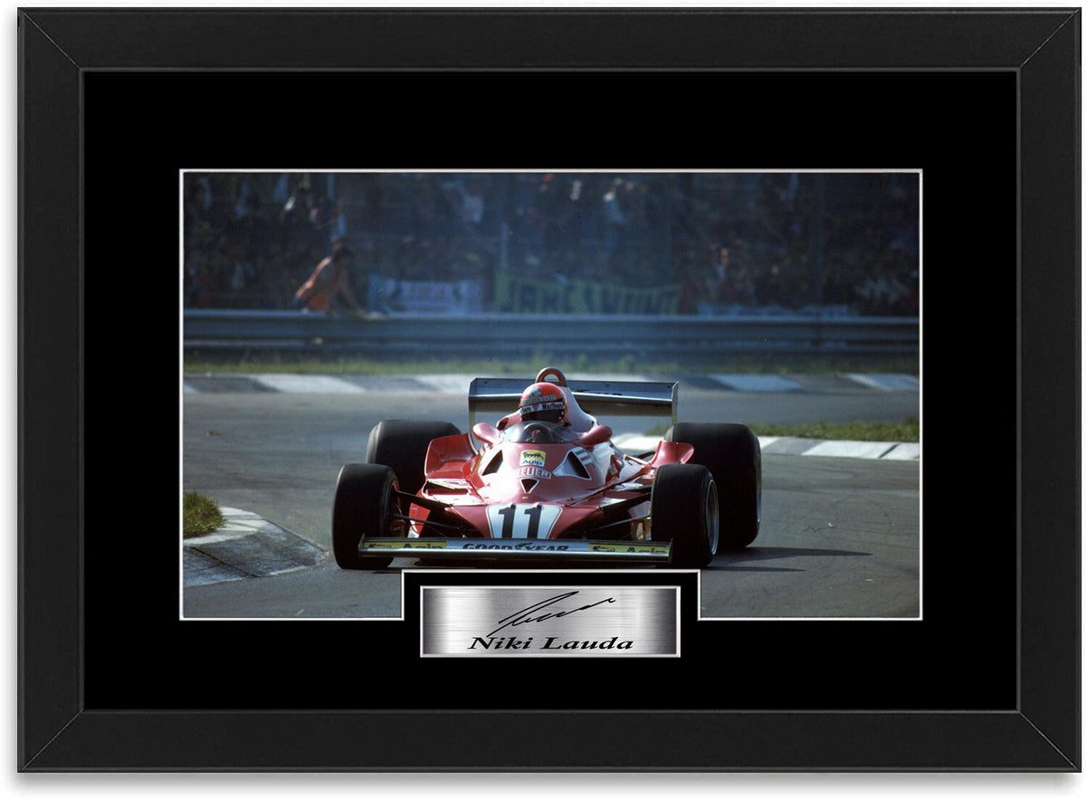 Niki Lauda Formula 1 World Champion framed print by LJW Prints